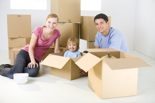 Boxes and furniture being assessed for transparent storage pricing in St Pancras