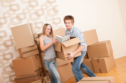 Packing and preparing belongings for local removals in St Pancras
